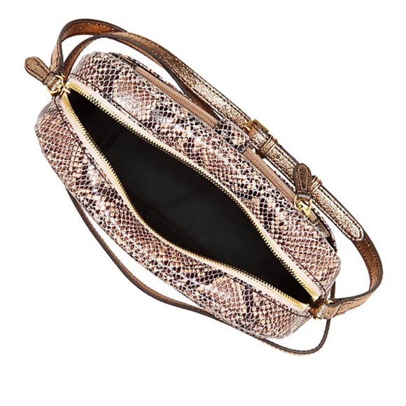 Snakeskin Reptile Anim Print Leather Crossbody Bag - Picture 3 of 7